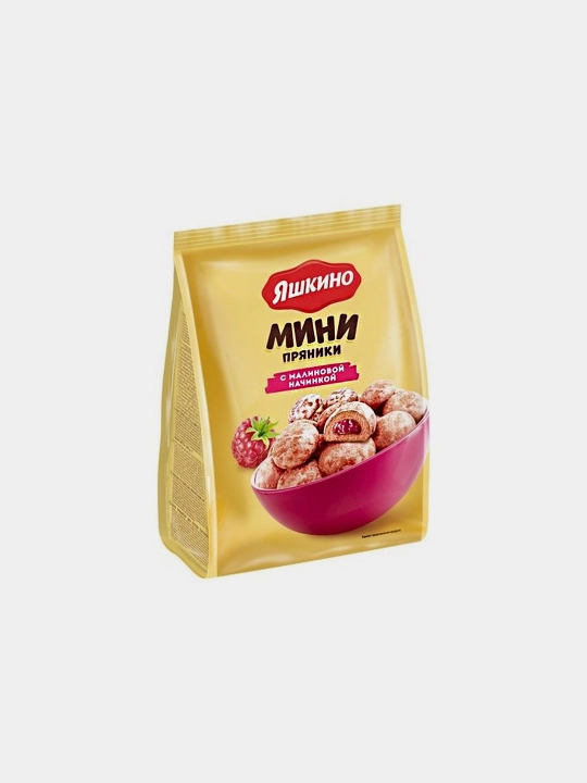 Мини-пряники ''Яшкино'' с малиновой начинкой, 300г