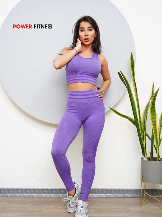 Ayollar uchun fitnes kostyumi, leggingslari va top, 2 tasi 1 da, o'lchmi standar S-M-L-XL