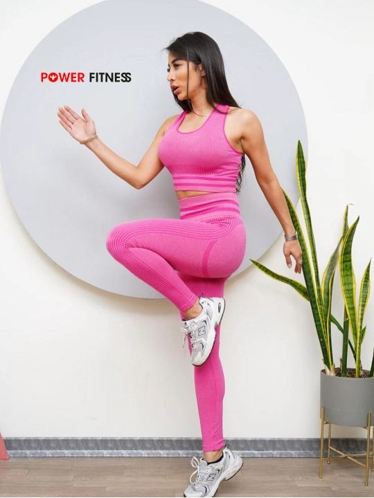 Ayollar uchun fitnes kostyumi, leggingslari va top, 2 tasi 1 da, o'lchmi standar S-M-L-XL