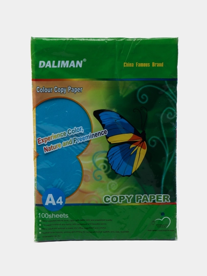 Бумага для цветной печати Daliman, A4, 10 разных цветов, 100 шт — COLOURS-DALIMAN-АЛЫЙ-A4