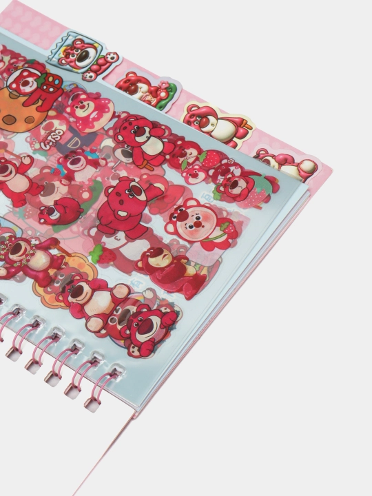 Bloknot stiker bilan Kuromi Sanrio, stiker kitobi, o'lchami 16 * 12 sm