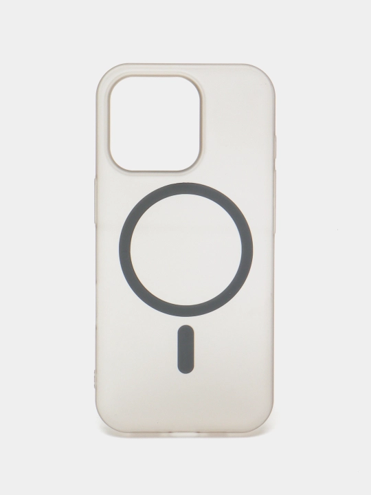IPhone 11/12/13/14/15/16/Pro/Pro Max uchun MagSafe va ochiq hoshiyali matli gilof