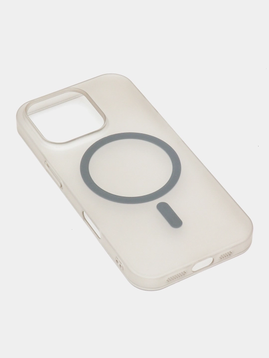 IPhone 11/12/13/14/15/16/Pro/Pro Max uchun MagSafe va ochiq hoshiyali matli gilof