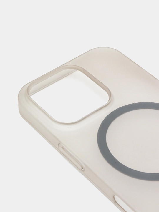 IPhone 11/12/13/14/15/16/Pro/Pro Max uchun MagSafe va ochiq hoshiyali matli gilof