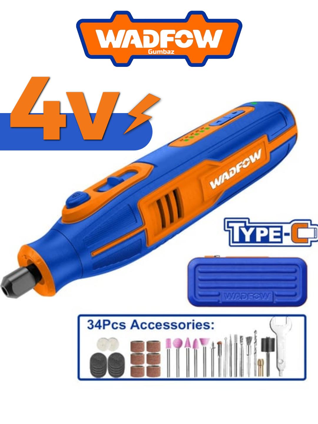 Аккумуляторный гравер 4В WADFOW WRYP1504 - 