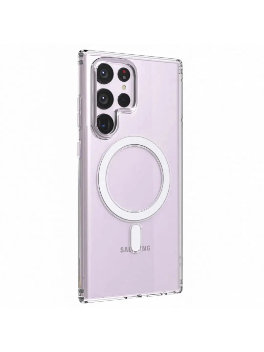 Прозрачный Magsafe чехол для Samsung S24, S24 Ultra, S23, S23 Ultra, S22, S22 Ultra - 