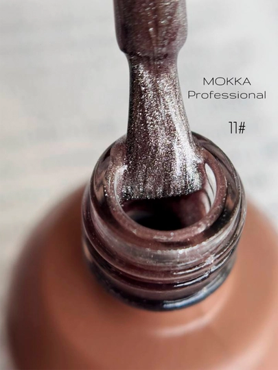 Rangli gel lak tirnoqlar uchun, mushukning ko'zi, Cristal Cat MOKKA, 8 ml