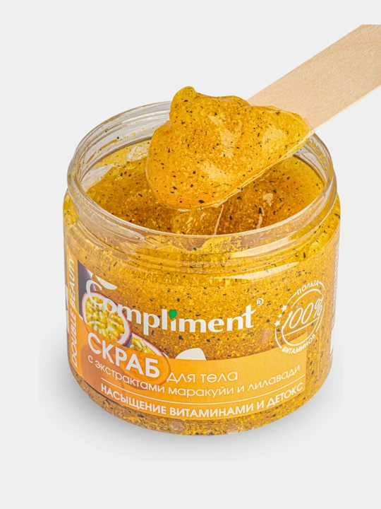 Скраб для тела, для упругой кожи, антицеллюлитный, массажный эффект, Compliment, 400 мл