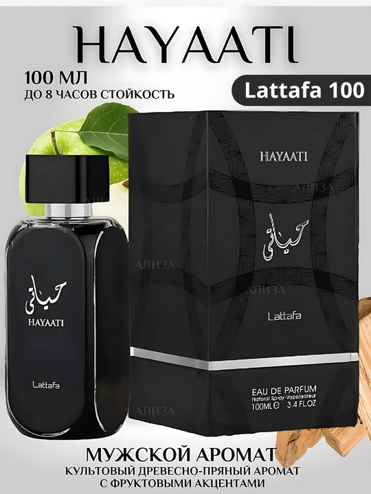 Parfyumlangan suv erkaklar uchun Hayaati Fragrance World, 100 ml - 