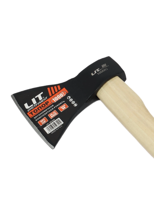 Топор с деревянной ручкой LIT 1000g 1200g 1400g 1700g, для измельчения древесины и мяса