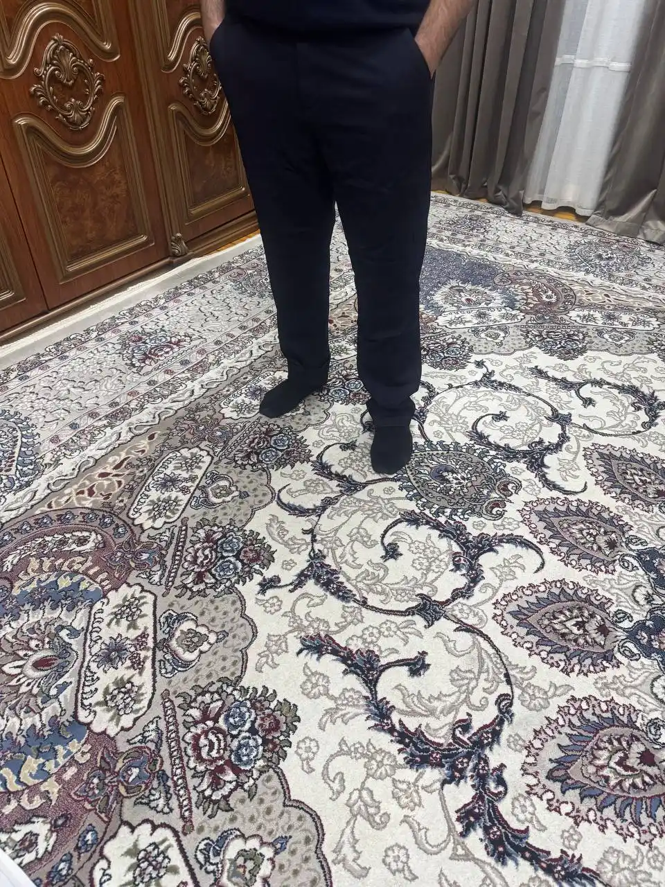 Erkaklar yarim klassik shimlari, kuz-qish klassik, tekis chinoslar F17 casual