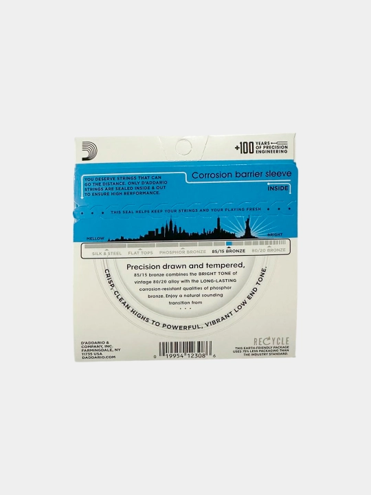 D'addario EZ910 akustik gitara torlari, Kalibr 011-052, Bronza 85/15 + Mediatr