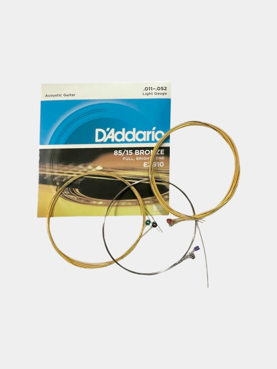 D'addario EZ910 akustik gitara torlari, Kalibr 011-052, Bronza 85/15 + Mediatr