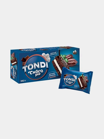 Sirlangan pechenye ''Tondi Choco Pie'', 180g
