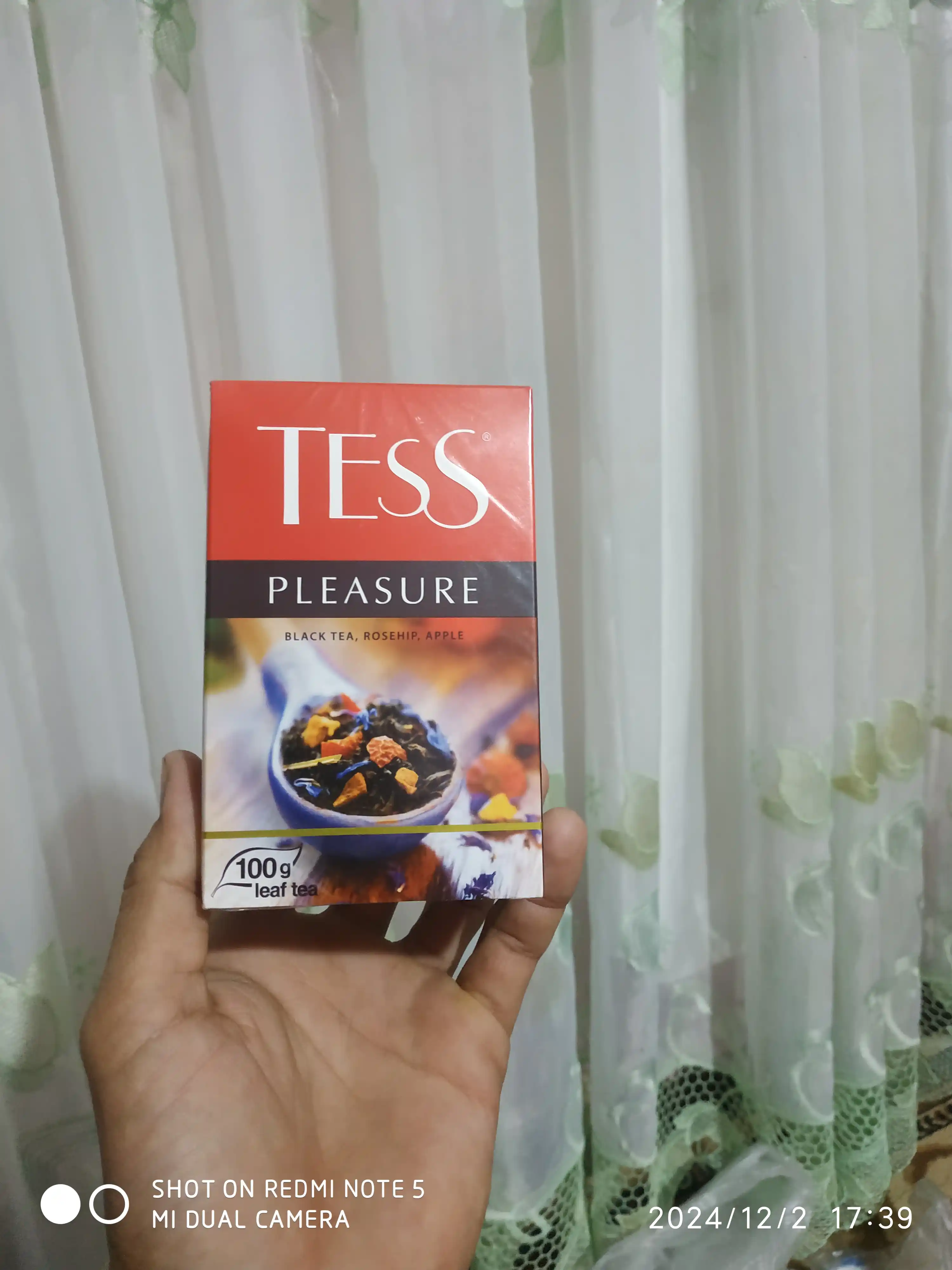 Qora choy Tess Pleasure bargli, 100 gr