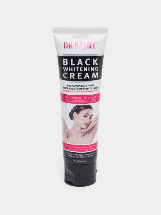 Dr. Rashel Black Charcoal, 100 ml, qora ko‘mirli intim zonalar uchun oqartiruvchi krem