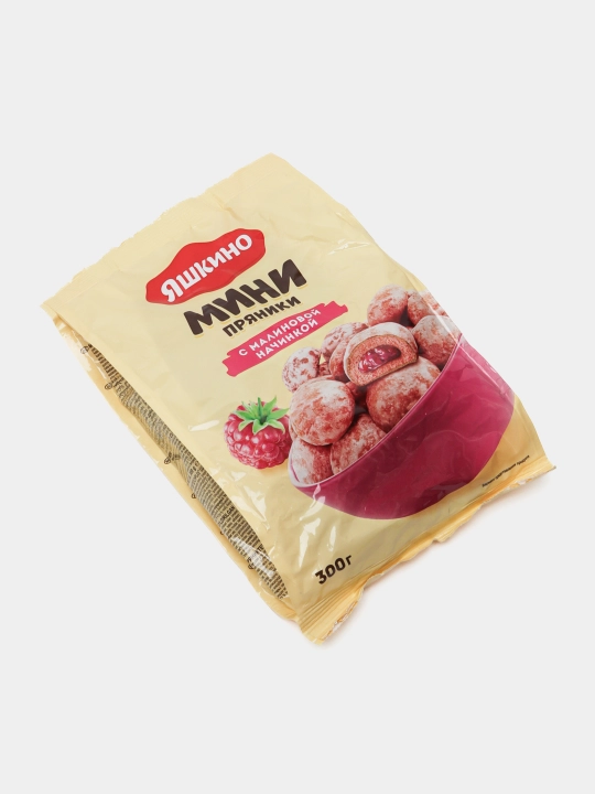 Мини-пряники ''Яшкино'' с малиновой начинкой, 300г