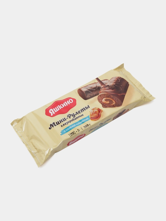 Мини-рулеты Яшкино, с соленой карамелью, 200 г