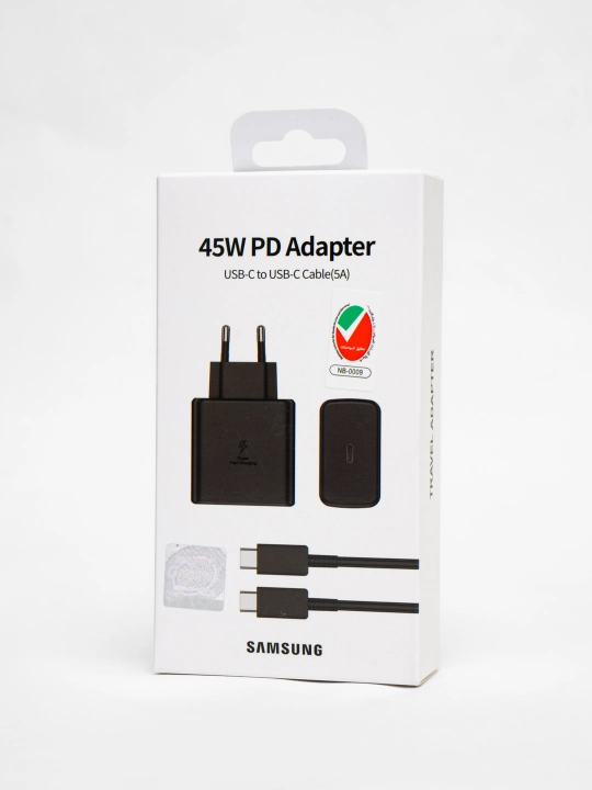 Адаптер Samsung, зарядное устройство 25W, 35W, 45W, 65W с кабелем Type-C 5A