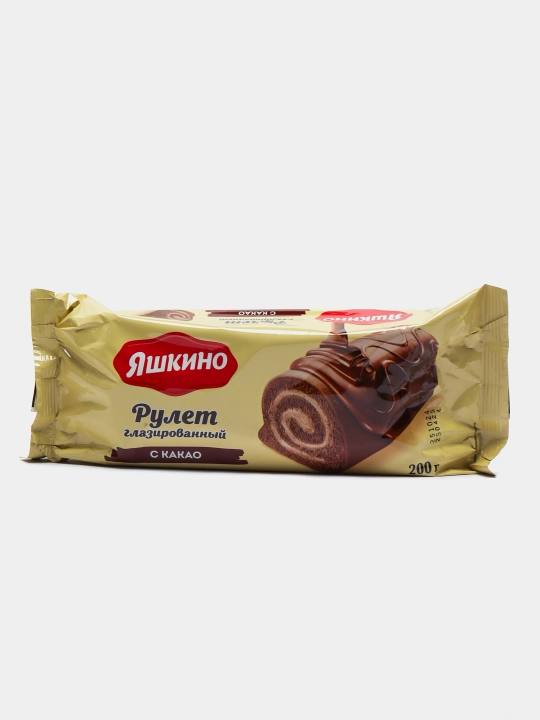 Sirlangan rulet Yashkino, kakao bilan, 200 gr