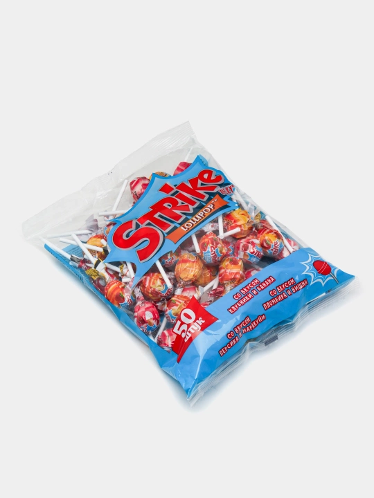 Леденцы ''Strike'' c молочным вкусом, в ассортименте, 565 г.
