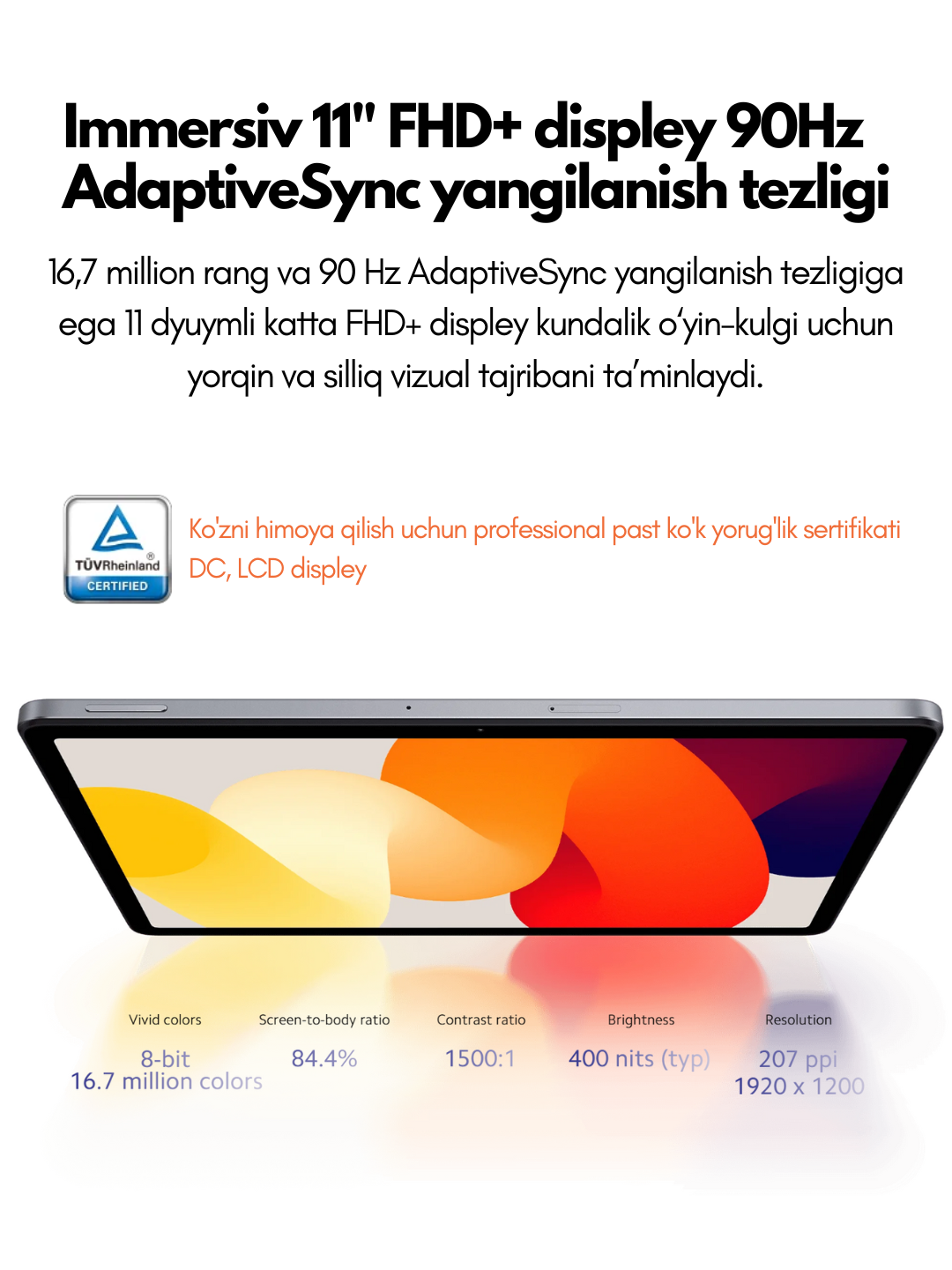 Planshet Xiaomi Redmi Pad SE  256/128GB,11" FullHD+ IPS 1920 x 1200
