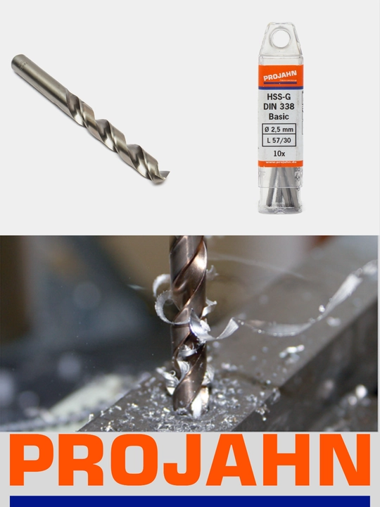 Parma, matkap metal uchun, PROJAHN HSS-G DIN 338 Typ N BASIC, 1 dona
