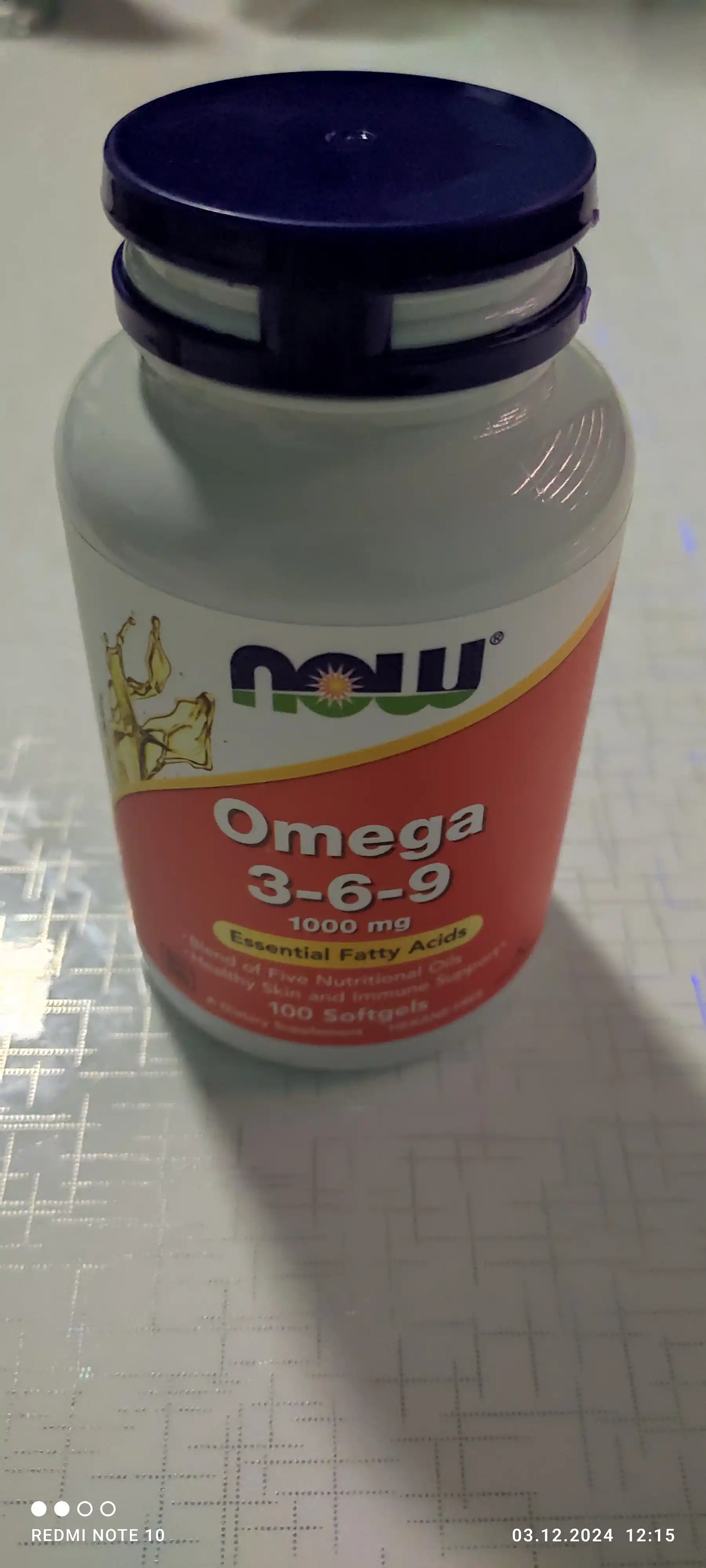 Витамины для иммунитета Now Foods Omega 3-6-9, 1000 мг, 100 таблеток