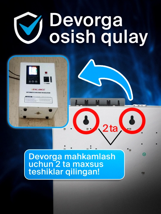 Kuchlanish stabilizatori Balance 15 kVA, releli, 45-280V