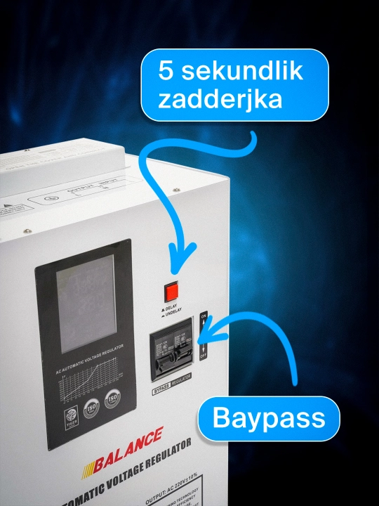 Kuchlanish stabilizatori Balance 15 kVA, releli, 45-280V