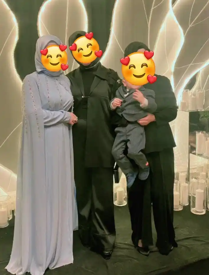 Abaya ikki qismli kechki libos, oversayz