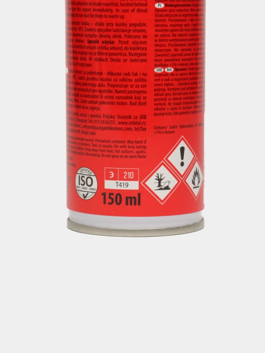 Sovuq havoda dvigatelni ishga tushirish faollashtiruvchisi, tez start K2 SAMOSTART, 150 ml