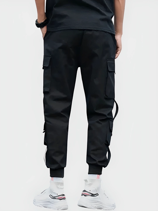 Erkaklar kargo shimlari, ko'p cho'ntakli sport uslubi, poliefir tolasi, razmer XS-4XL
