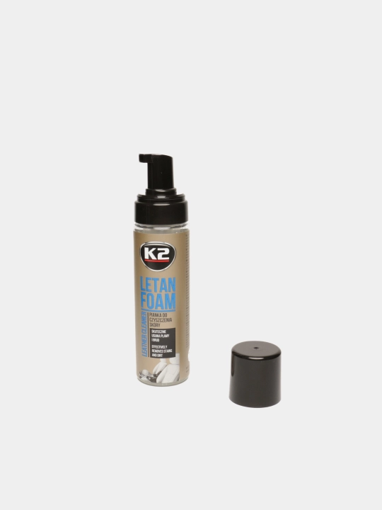 Avtomobil ichki qismlari uchun ko'pikli teri tozalovchi yumshoq harakat K2 LETAN FOAM200ml