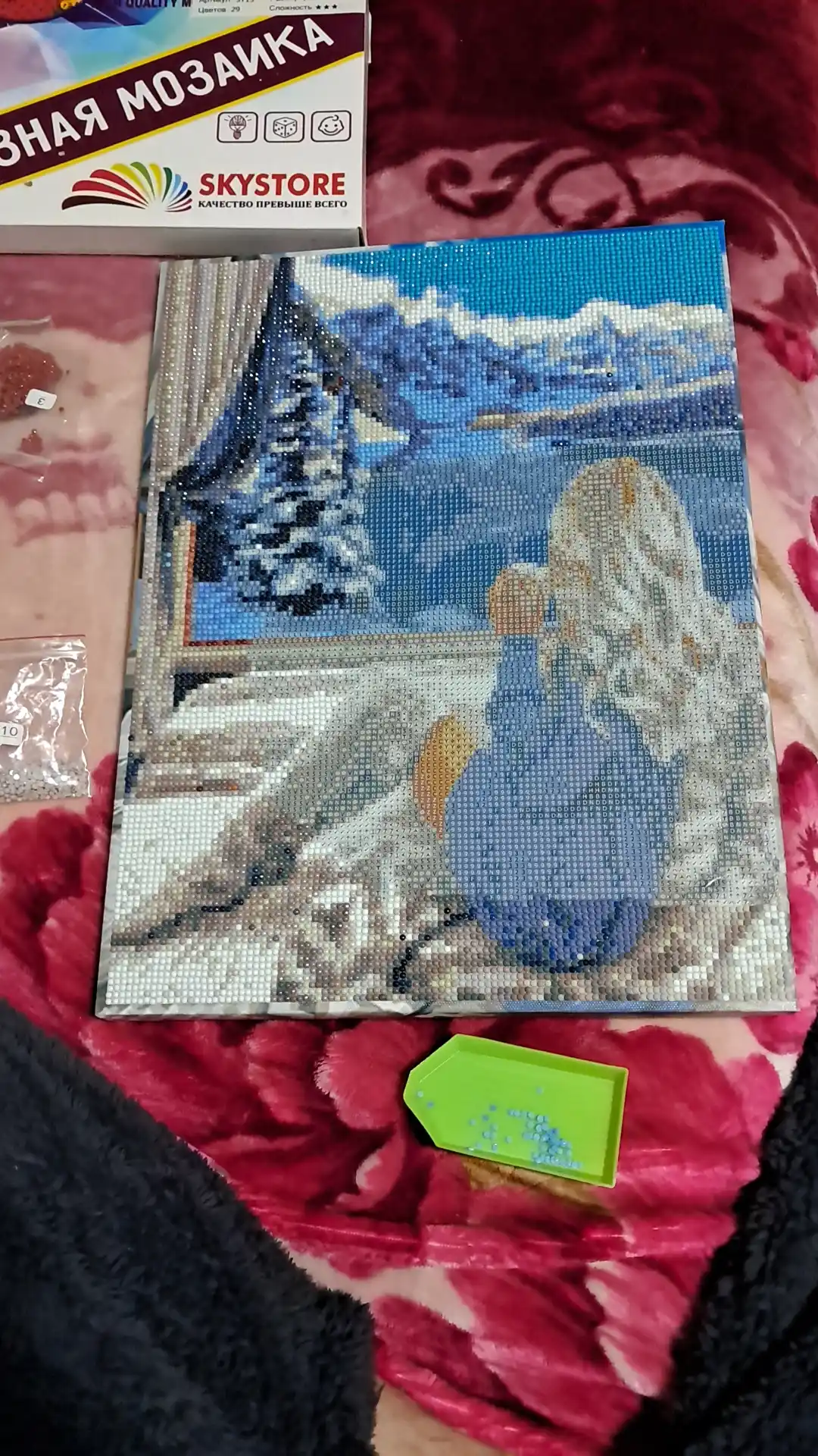 Olmos toshli mozaikasi Skystore "Odamlar", ramkalik asosga tortilgan, 30*40 sm