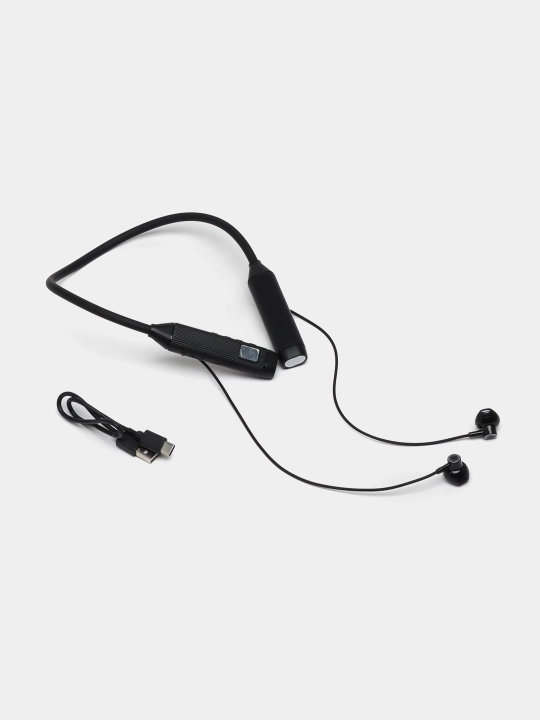 Simsiz sport minigarnituralari, bo'yin jantali, raqamli displey, Bluetooth BT-107, magnit