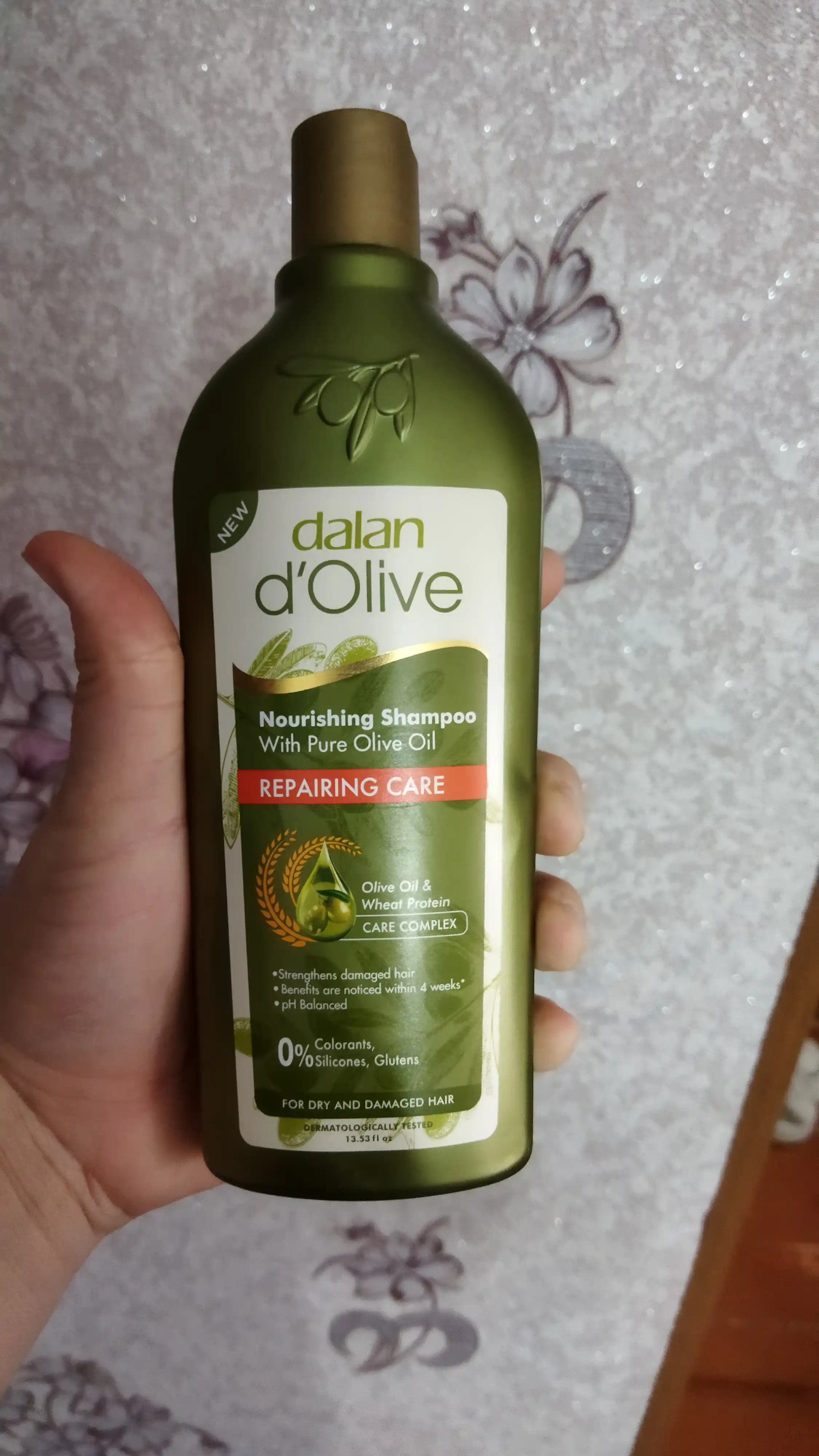 Dalan d'Olive soch shampuni, 400 ml, zaytun moyi bilan, tiklovchi parvarish