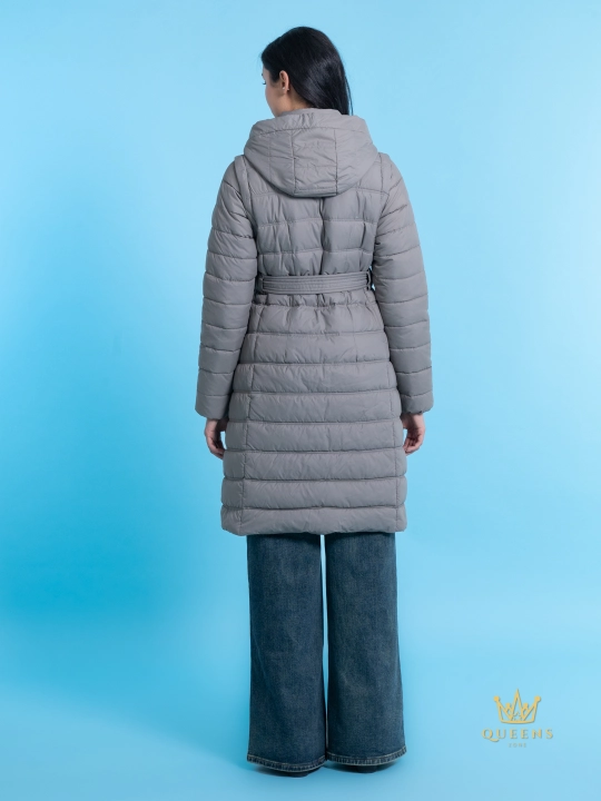 Ayollar uzun kurtkasi, qishki, issiq, kapyushonli, 4XL gacha