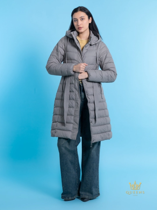 Ayollar uzun kurtkasi, qishki, issiq, kapyushonli, 4XL gacha