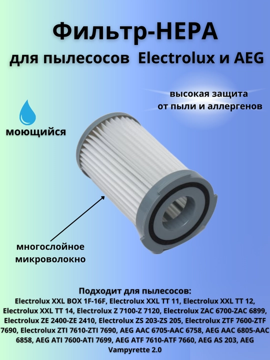 Hepa фильтр AEG, для пылесоса ATI ELECTROLUX: ZTI - 