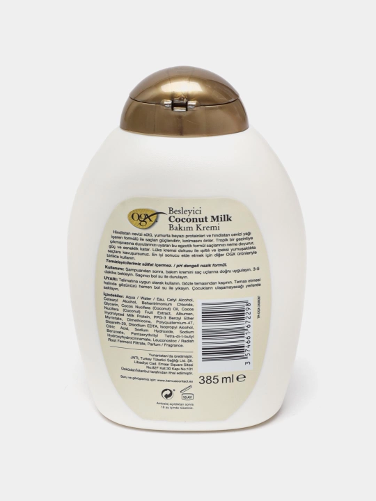 Oziqlantiruvchi konditsioner Ogx, kokos suti bilan, 385 ml