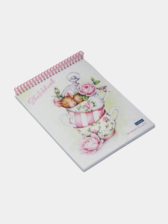 Блокнот SketchBook, 60 л, А5, 100г/кв, "Нежная акварель", 60Б5Aпс_22399