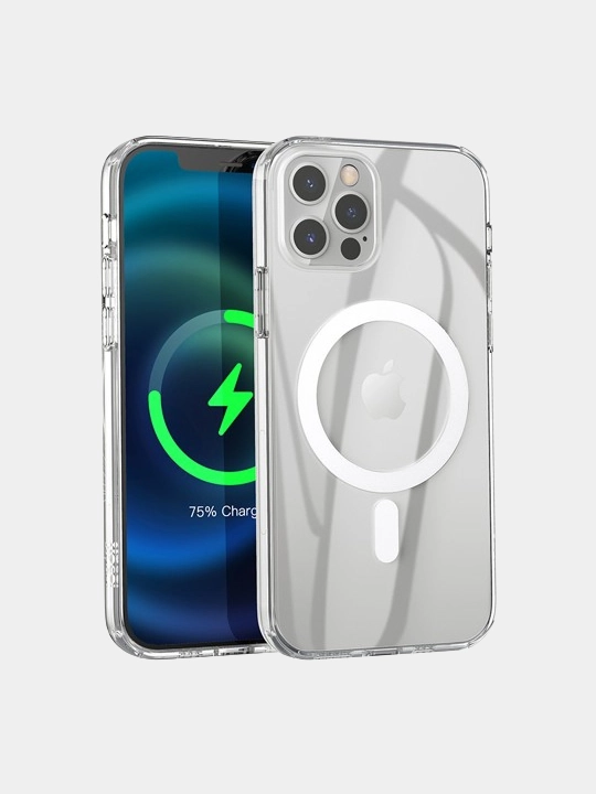 Чехол MagSafe для iPhone 15 Pro, 15 PRO Max, прозрачный