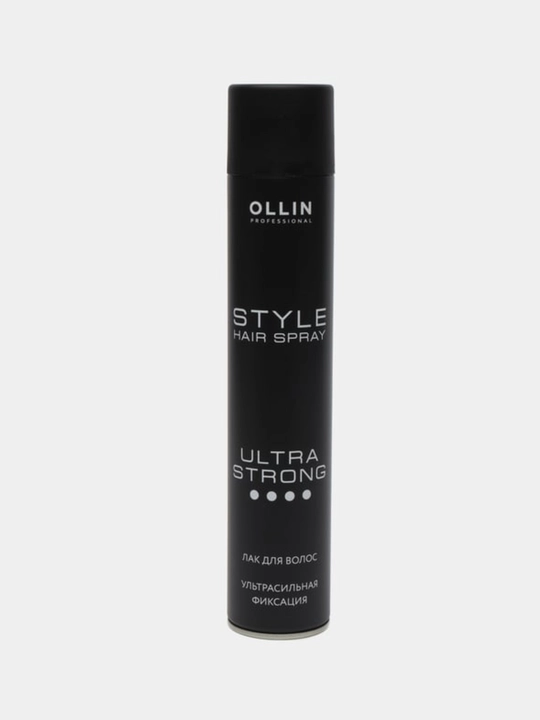 Лак для волос, сильная, ультрасильная фиксация Ollin Style, 500 мл