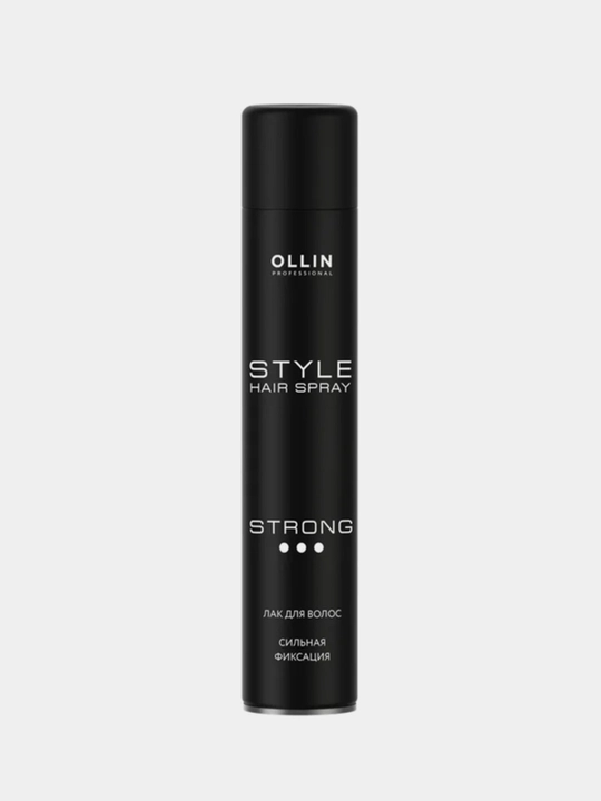 Лак для волос, сильная, ультрасильная фиксация Ollin Style, 500 мл