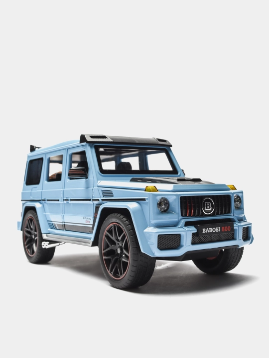 Металлический игрушечный автомобиль Mercedes Benz BRABUS G800 1:18, со звуком, светом и дымом