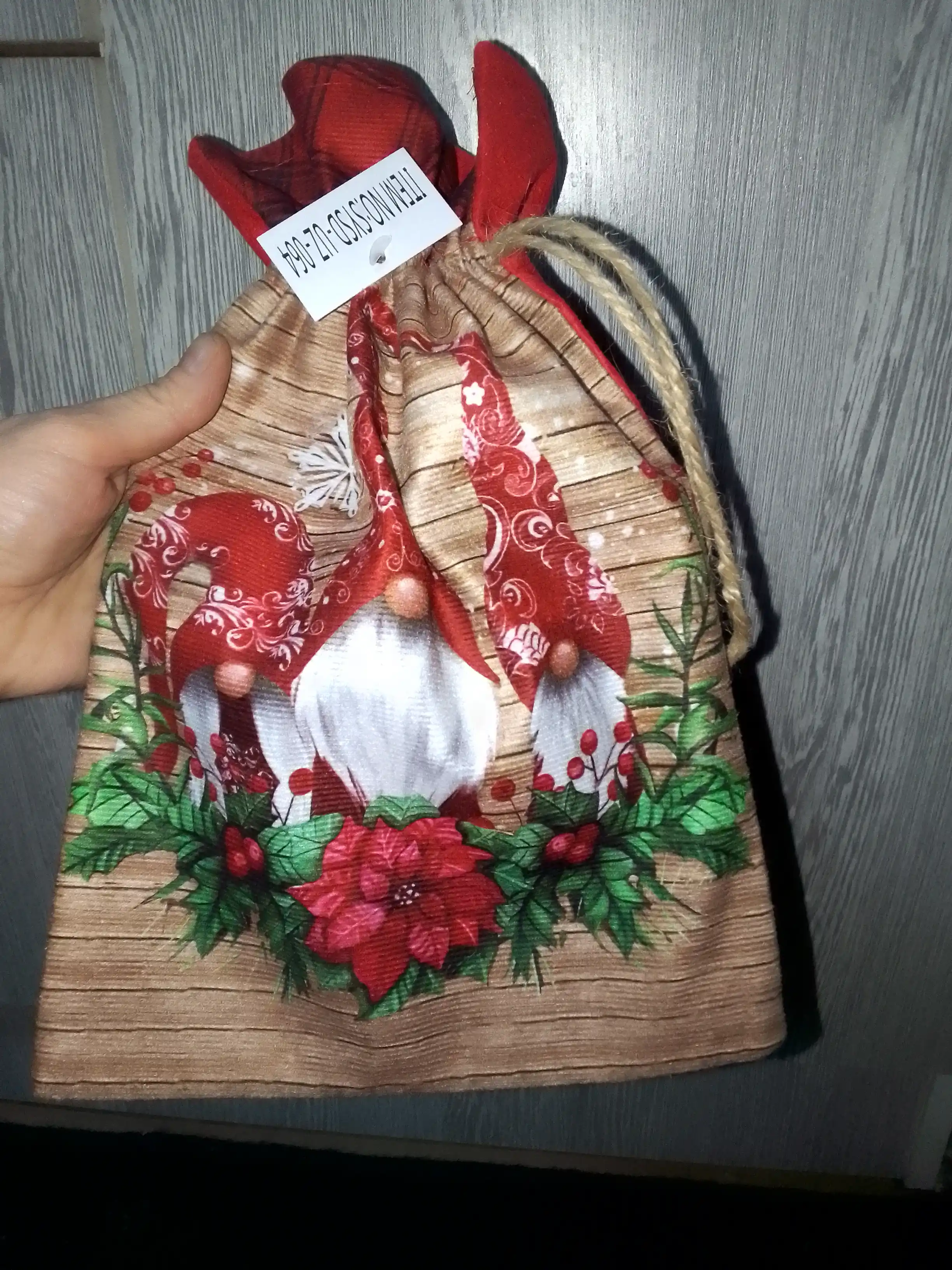 Yangi yil sovg'a sumkasi, qalin material