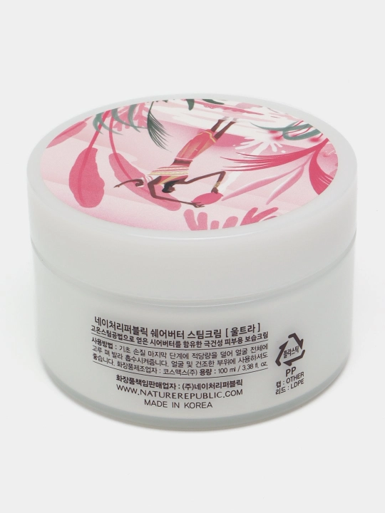 Shea Butter Nature Republic, Увлажняющий и освежающий крем для лица, 100 мл