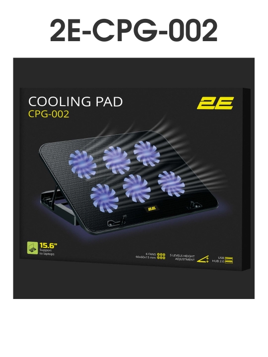 2E GAMING sovutgichli noutbuk tagligi, 14"-17.3," LED yoritgich, kuchli