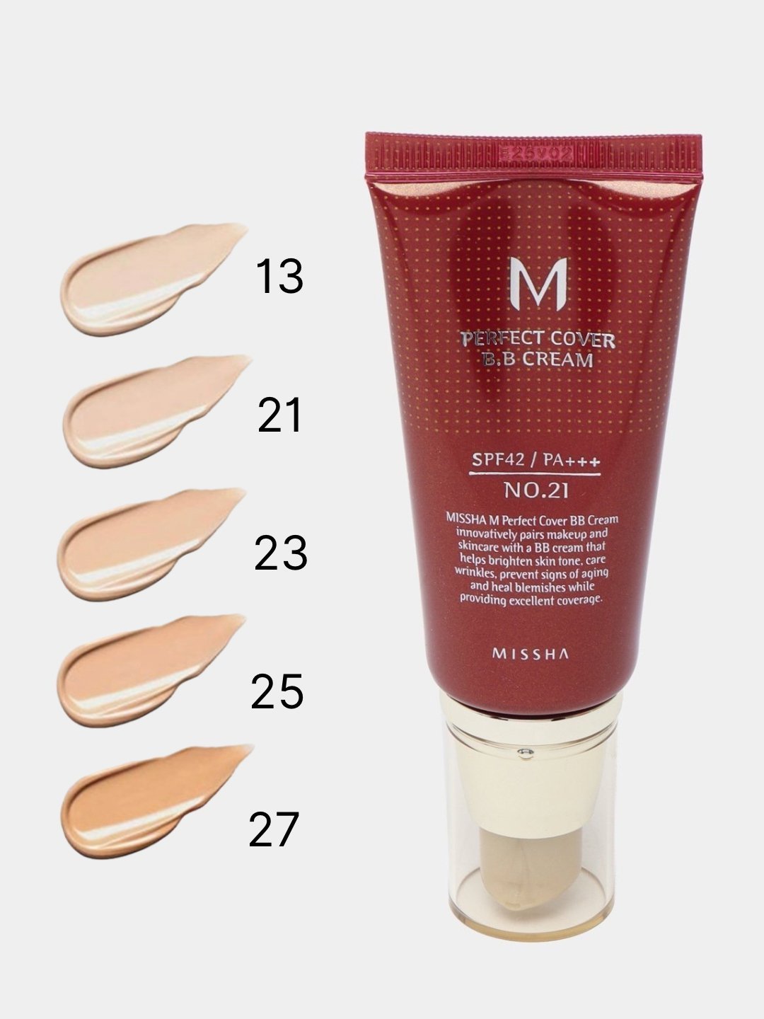 Тональный крем Missha M Perfect Cover BB Cream SPF42/PA+++, 20, 50 мл - 